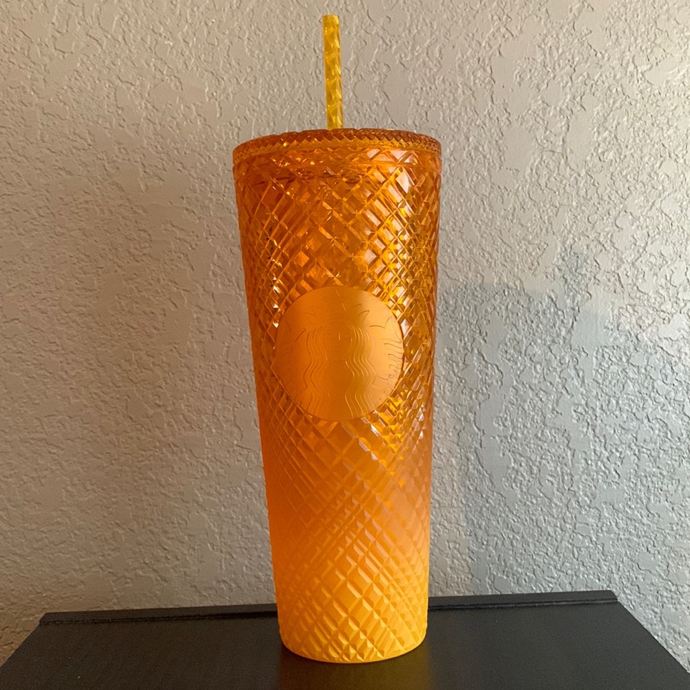 2022 Starbucks Mango Orange Jeweled Venti Tumblr Cup